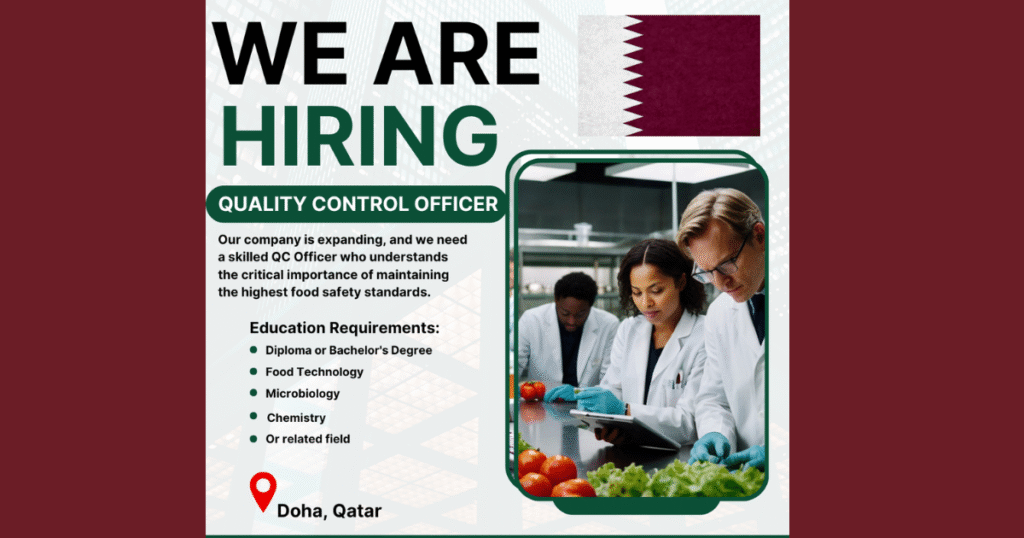 Quality Control Officer Job in Doha, Qatar