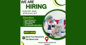 Junior R&D Specialist in Sharjah, UAE