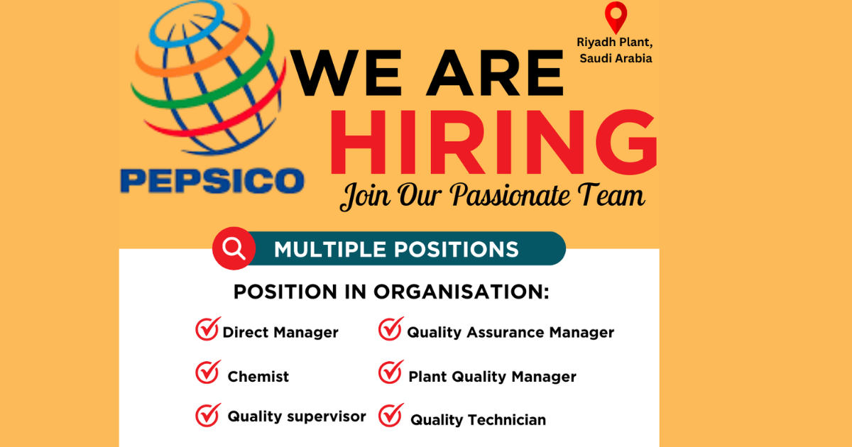 Multiple positions PepsiCo in Riyadh, Saudi Arabia