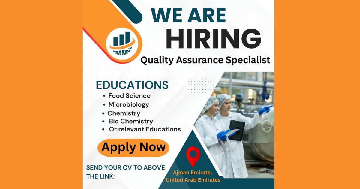 Quality Assurance Specialist Opportunity in Ajman