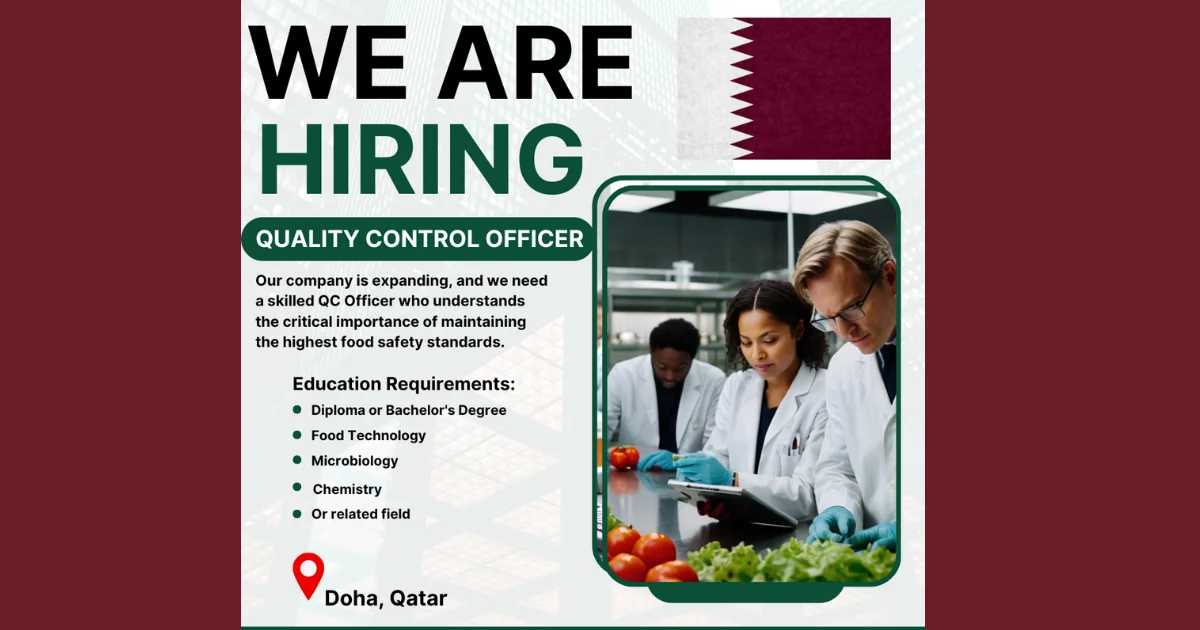 Quality Control Officer Job in Doha, Qatar